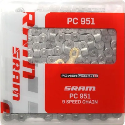 Productafbeelding van SRAM fietsketting PC951, 9-speed, 114 schakels, verpakt in een SB-verpakking