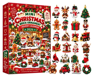 Imagen del producto de Xmas Mini Ladrillo Navideño Calendario de Adviento 3D One-piece Brick Ornament Aa03 Talla Única