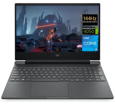 Obrázok produktu pre HP Victus 15-fa2044nf, herný notebook (15,6 palca), Full HD IPS, 144 Hz, procesor Intel Core i5-14500HX, grafická karta NVIDIA GeForce RTX 4050 6 GB, 16 GB DDR5 RAM, 512 GB SSD NVMe, operačný systém FreeDOS