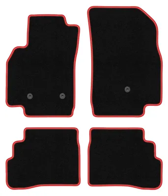 Imagen del producto de Alfombrillas de moqueta para Opel Karl 2015- (hatchback) – juego de 4 piezas, /rojo, a medida – Wielganizator CARLUX