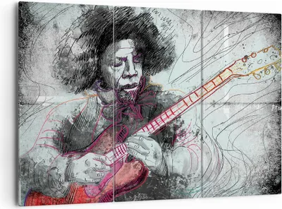 Produktbild von Bild auf Leinwand - Leinwandbild - Lied Gitarre Künstler Instrument - 165x110cm - Wand Bild - Wanddeko - Leinwanddruck - Bilder - Kunstdruck - Leinwand bilder - Wandkunst - CE165x110-2559