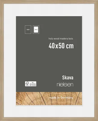 Produktbild von nielsen Holz Bilderrahmen Skava Eiche, 40,0 x 50,0 cm - mit Passepartout 30x40 cm