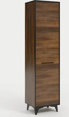 Productafbeelding van Furniture24, Boekenkast Frida S1D, Kast, Woonkamerkast, Garderobekast, Halfhoge kast, Shirin, Notenhout
