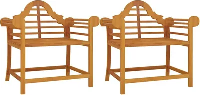 Produktbild von vidaXL Gartenstühle 2 Stk. 91x62x94 cm Massivholz Teak