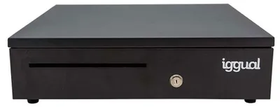 Produktbild von iggual IGG317464, Manuelle und automatische Geldschublade, Metall, Schwarz, 12 V, 405 mm, 420 mm