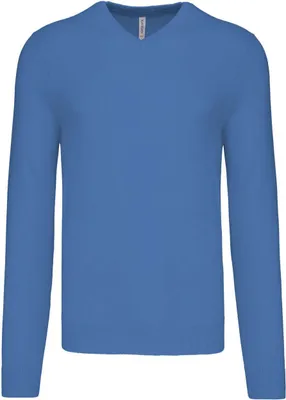 Produktbild von Kariban Herren Pullover Sweatshirt V-Ausschnitt Freizeitpullover, Größe:XL, Farbe:Light Royal Blue
