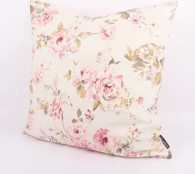 Produktbild von Kissenhülle Classic Painted Rose ecru rosa div. Größen SCHÖNER LEBEN Größe 50x50cm (HxB) 50x50cm (HxB) Größe