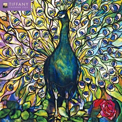 Produktbild von Tiffany Kalender 2024, Englisch, 30,5 x 61 cm, großes Kalendarium, 12 Bilder