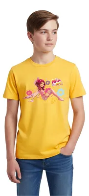 Produktbild von Spreadshirt Mia and Me Elfe Mia Sitzt In Blumen Teenager Premium T-Shirt, 158/164 (12 Jahre), Sonnengelb