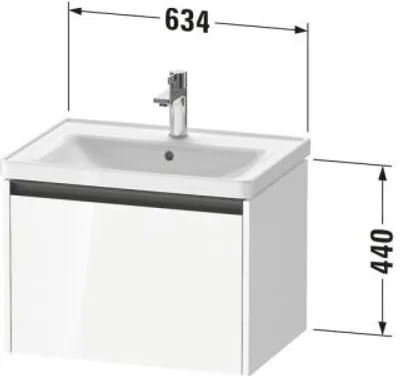 Produktbild von Duravit K25082055550000 Ketho2 WTU WH 634x455x440 Az 1 Ei