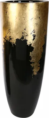 Imagen del producto de Macetas colgantes "Konus", de fibra de vidrio y polipropileno, color  y dorado, presentadas en un paquete de 1 unidad, con una altura de 100 cm y un diámetro de 38 cm. Código: 89261 4001250892618