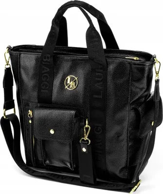 Image de Laura Biaggi Schwarze A4-Shoppertasche
