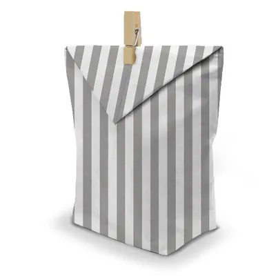 Produktbild von itenga 24x Geschenktüten 17x26 cm Muster Streifen + Klammern (T03)