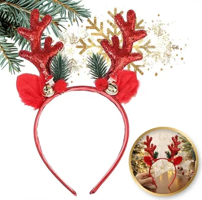 Produktbild von Weihnachts-Haarband mit Rentierohren und Geweih o538cze.