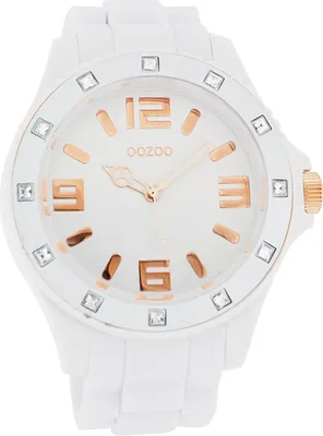 Produktbild von Oozoo Armbanduhr weiß Silikon Vintage Series Damen-Herren Analog-Quarzuhr UOC4337A