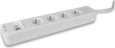 Obrázek produktu pro SCS Sentinel SmartPlug Strip prodlužovací kabel s 4 zásuvkami pro trvalý proud, 3 ovládatelnými zásuvkami, kompatibilní s Alexa Google, 3600 W, kabel 1,4 m