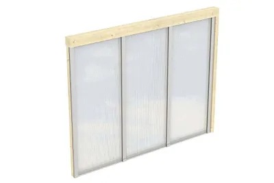 Produktbild von Alpholz Seitenwand m. Polycarbonat, Wandanbau 255 x 200 cm Unbehandelt