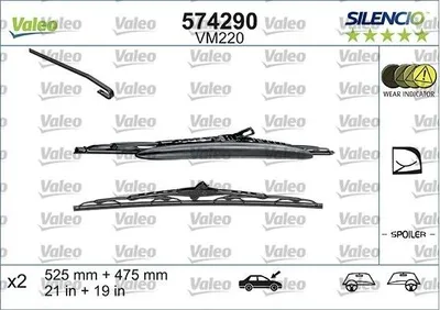 Zdjęcie produktu dla Pióro Wycieraczki 525/475Mm Ze Spojlerem