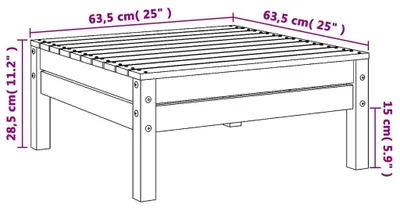 Produktbild von vidaXL Gartenhocker Wachsbraun Massivholz Kiefer