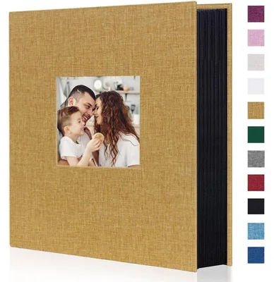 Immagine prodotto di Album fotografico con copertina in tela color kaki, formato 33x27,5 cm, per 400 fotografie di dimensioni 10x15 cm