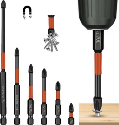 Obrázek produktu pro Rosfix Magnetické Křížové Bity 25/50/65/70/90/150 mm 6 Ks.