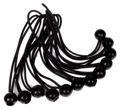 Produktbild von 12 StückSpanngummi Expanderschlingen mit Kugel Zeltgummi Gummispanner Planenspanner Spanngummis planenhalter Expander spanngurt (12 Stück Schwarz)