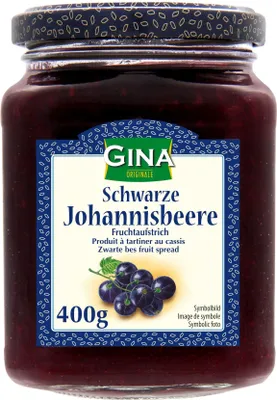 Produktbild von Gina Fruchtaufstrich schwarze Johannisbeere