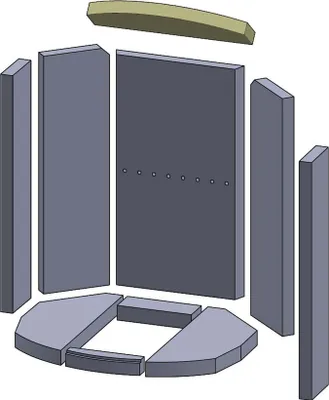 Produktbild von Heizgasumlenkplatte 325x105x25mm (Vermiculite) passend für Oranier**