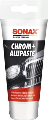 Produktbild von Sonax Chrome & Aluminum paste, Auto, Polierpaste, Stoßfänger, Tube, Gel, Weiß