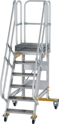 Produktbild von MUNK Plattformtreppe fahrbar 60° Stufenbreite 600mm 6 Stufen