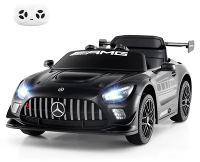 Immagine prodotto di Auto elettrica per bambini - Auto per bambini da 12 V con telecomando - 3 velocità - Luci a LED - Musica - 4 ruote - Nero