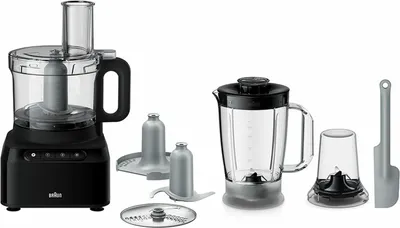 Obrázok produktu pre Braun FP 3132 BK, 2,1 L, Čierna, Tlačidlá, 1,2 L, 800 W, Bisfenol A (BPA)
