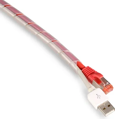 Produktbild von TPFNet Premium Spiral-Kabelschlauch 20-130mm, Transparent, 10m