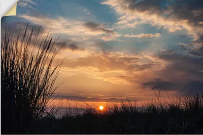 Produktbild von ARTland Wandbild, selbstklebend Sonnenuntergang an der Küste Ostsee Größe: 90x60 cm