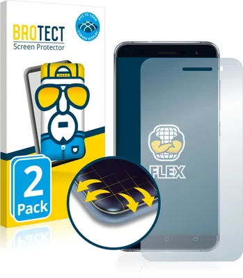 Produktbild von 2x BROTECT Fullscreen Schutzfolie für ASUS ZenFone 3 ZE520KL Displayschutz Folie Fullcover Klar Transparent