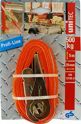 Obrázok produktu pre unitec UPÍNACÍ POPRUH S RAČNOU PROFI 25 mm x 5 m, 500 kg 75234