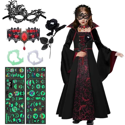 Obrázok produktu pre Omgoods - Kostým upíra pre deti s doplnkami, ideálny na Halloween