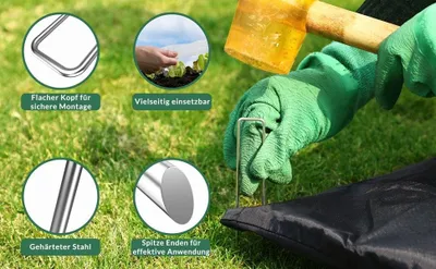 Produktbild von Heringe, verzinkter Stahl, 50er-Packung, 3 mm, wetterfest