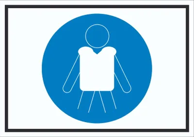 Produktbild von Rettungsweste benutzen Symbol Schild A2 Rückseite selbstklebend