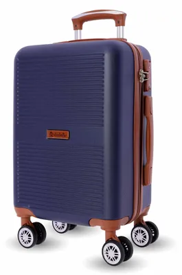Imagen del producto de Maleta de mano, color azul oscuro, 52 x 35 x 20 cm, con cerradura TSA, ideal para viajes en avión