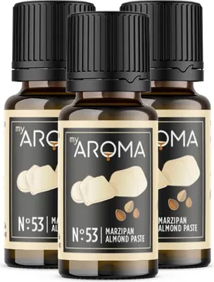 Produktbild von myAROMA Flavour Drops – Marzipan, 3x10ml, Zuckerfrei, Kalorienfrei & Vegan, Natürliches Aroma für Küche und Getränke, Nr. 53