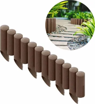 Obrázok produktu pre Palisády plastové hnedé 2,3 m x 25,5 cm