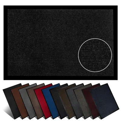 Produktbild von Furni24 Schmutzfangmatte Fußmatte 40 x 60 cm Anthrazit – Rutschfeste & Waschbare Türmatte für Innen & Außen