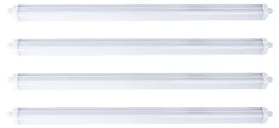 Produktbild von 4er Set LED Wannenleuchte, 4320  Lumen, neutralweiß, L 120 cm