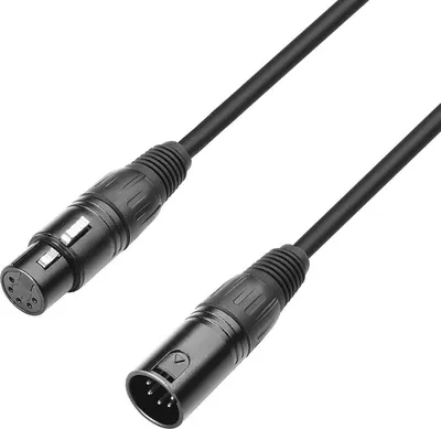 Zdjęcie produktu dla Adam Hall Cables 3 STAR DGH 0050 - Kabel DMX 5-pin XLR żeński do 5-pin XLR męski | 0,5 m