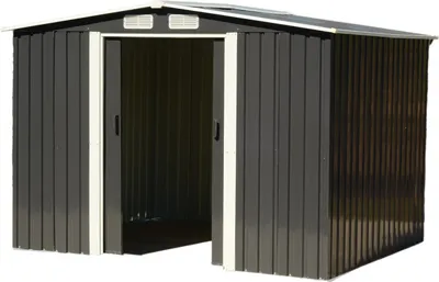 Produktbild von VaGo Gerätehaus Geräteschuppen mit Satteldach Gartenhaus Schuppen 277 × 319 cm