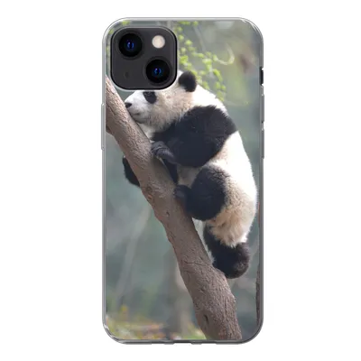 Produktbild von MuchoWow® Handyhülle Schutzhülle Hülle für iPhone 13 Panda - Tier - Baum Silikon Softcase Handy Hülle - Karteninhaber