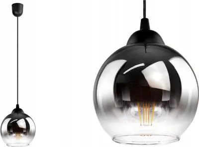 Produktbild von FKL DESIGN Home Deco Deckenlampe Pendellampe Hängelampe Kugel Schwarz Grau Weiß