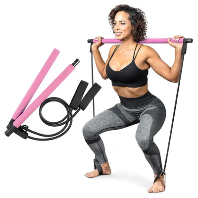 Produktbild von Pilates-Bar-Yoga-Stick – Pilates-Bar-Set für das Heim-Fitnessstudio mit Pilates-Widerstandsbändern
