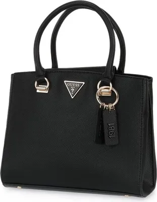 Produktbild von Guess Damen Satchel/ Handtasche NOELLE Schwarz Kunstleder-